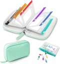 A7-L Water-Proof Pill Pouch Set, Gran Organizador de Píldoras, BPA Gratis, A7-L Pill Loose-Leaf Almacenamiento con Pouches de Medicina Coloreado, Organizador de Medicina Reutilizable de Viajes, Organizadores de Píldora Zippered Semanal