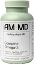 Amy Myers MD Complete Omega-3 Softgels - Suplemento de aceite de pescado para soporte de sistema cardiovascular e inmunitario - Non-GMO, non-Dairy " Non-Soy - 60 Softgels (60 Servings)