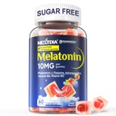 Melatonina sin azúcar Gummies 10mg 20mg Magnesium Glycinate Melatonin for Adults, Ashwagandha, L-Theanine, B6, B12, Lemon Balm and Chamomile for Deep Relaxation, Antioxidant, Vegan, 60 Day