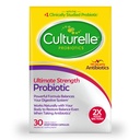 Culturelle Ultimate Strength Probiotic for Hombres and Women, Most Clinically Studied Probiotic Strain, 20 Billion CFUs, soporta la diarrea ocasional, gas " Bloating, Non-GMO, 30 Cuenta