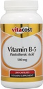 Vitacost Vitamina B5 Ácido pantoténico - 500 mg - 200 cápsulas