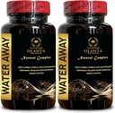Píldoras de agua - Kidney Detox, Complejo Diurético Natural para la ganancia temporal de agua, hinchazón, reducción de la retención fluida, cardo de leche - 2 botellas 120 cápsulas