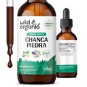 Wild & Organic Chanca Piedra Liquid Extract Drops - Stone Breaker for Kidney Stones & Gallbladder Support - Herbal Tincture for Urinary Tract Well-Being - Vegan, Sugar &amp; Alcohol-Free - 2 fl oz