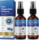 Genérico 2 Pack Puro Aceite de Magnesio Puro, Espray de aceite de magnesio, 100% Puro &amp; Natural Orgánica Concentrado Aceite de Cloruro de Magnesio