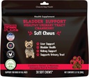 Suplemento de arándano para perros ¦ Urinary Tract and UTI Support Chews ← Incontinencia y control de vejiga Bites nutricionales con D Mannose, Marshmallow Root, Probiotics, para el hígado, Kidney