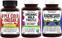 FarmHaven Manzana Vinagre cápsulas con Ginger &amp; Magnesium Glycinate & Malate Complex w/Vitamin D3 &amp; Milk Thistle capsules