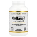California Gold Nutrition Peptides de colágeno hidrolizado + Vitamina C Support for Hair, Skin, Nails, Joints, &amp; Bones - Destacando Peptides tipo I & III Collagen - Gluten Free, Non-GMO - 250 Tablets