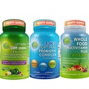 Saldo hormonal " Trio de Salud Digestiva - DIM 200 mg con verduras cruciferosas BioPerine® + Probiótico 3-en-1 con prebiótico y enzimas + Multivitamina entera de alimentos con hierro – Wellness vegano