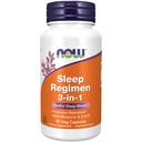 AHORA Suplementos de alimentos, Regimen de sueño 3-In-1, Con Melatonina, 5-HTP y L-Theanina, Restful Sleep Blend*, 90 cápsulas de Veg