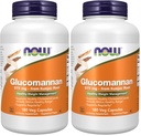 AHORA Suplementos de alimentos, Glucomannan (Amorphophallus konjac) 575 mg, soporta la regularidad*, la gestión de peso saludable*, 180 cápsulas de veg (Pack of 2)