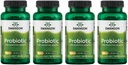 Swanson Probiotic for Digestive Health GI Tract Immune Support Travelers Support 20 Billion CFU with Prebiotic FOS 60 Veggie Capsules (4 Pack)