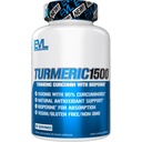 Herbal Relief Turmeric Curcumin with Bioperine - EVL 1500mg 95% Curcuminoide Turmeric Curcumin with Black Pepper for Digestive Skin Immunity Liver and Joint Support - Non GMO Vegan Supplement