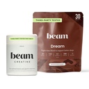 Beam Dream Sleep Powder &amp; Creatine Bundle, Third Party tested Natural Sleep Aid & Recovery Suplemento con micronized Creatine Monohydrate, Unflavored Pure Creatine Powder for Muscle Strength, Energy