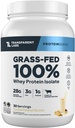 Laboratorios Transparentes Grass-Fed Whey Protein Isolate - Naturalmente Flavored, Gluten Free Whey Protein Powder con 28g de Proteína por Ser " 9 Aminoácidos - 30 Serviciones, Vainilla Peanut Butter