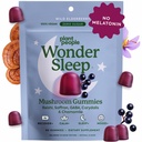 Plant People WonderSleep Mushroom Gummies Suplemento para el sueño, No Melatonin con Reishi Super Mushrooms, Wild Elderberry Flavor, Sugar-Free (60 Cuenta)