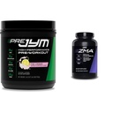 PRE JYM 30 Sirve Limonada Rosa &amp; JYM ZMA Zinc/Magnesium Capsules Suplemento 90 cápsulas vegetarianas