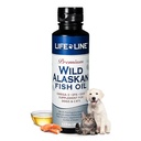 Life Line Pet Nutrition Wild Alaskan Fish Oil Omega-3 Suplemento para Skin & Coat – Soporta Brain, Eye & Heart Health in Dogs & Cats, 8.5oz