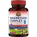 Vitalitown Magnesium Complex Suplemento 500mg - NSF Certified Magnesium Glycinate, Malate, Taurate & Citrate - Chelated High Absorption & Gentle on Stomach - Vegan Non-GMO 120 cápsulas