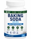 Natural Baking Soda Capsules - 650mg Baking Soda Tablets for Kidney & Stomach Acid - Sodium Bicarbonate Pills, Bicarbonato de Soda, Bicarbonato de Sodio para Tomar, Sodium Bicarbonato 650 mg Tabletas