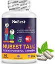 NuBest Tall 10+ Premium Bone Strength Fórmula, Inmunidad mejorada y salud general para la edad 10+ con Calcio, Vitamina D3, Vitamina K2, y Multivitamínicos 60 cápsulas  1 mes de suministro
