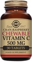 Solgar Vitamina C 500 mg Chewable Tablets, Cran Raspberry Flavor - 90 Conde - Antioxidant &amp; Immune Support - Soportes Esquí sano &amp; Juntas - No GMO, Vegan, Gluten Free, Kosher - 90 Servings