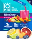 IQMIX Hidration Electrolyte Powder - 4-en-1 Fórmula para la hidratación, la claridad mental, el humor y la recuperación - Sin azúcar, Keto Drink Mix con Magnesium L-Threonate &amp; Lion’s Mane - 8-Count Sampler (Todos los sabores)