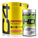 C4 Ripped & SuperHD, Thermogenic Bundle, C4 Ripped Pre Workout Powder, Cherry Limeade 30 Servings + SuperHD con Capsimax y Green Tea Extract, 60 Servings
