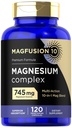 Suplemento Complejo de Magnesio 745mg Silencio 120 Capsules  10 in 1 Blend ¦ Vegetarian, Non-GMO, Gluten Free