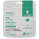 DHA Suplementos (60) Silencio Doble Concentrado Omega 3 DHA 500mg PER Cápsula - 1 al día Silencio Cerebro &amp; Ojo Salud Apoyo Silencio Vegan DHA - Omega 3 Algae Oil TEN DHA 1000mg x 2 Cápsulas ANTE 2 Mes de Suministro Silencioso