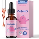 JoySpring Calmify Liquid Magnesium for Kids Silencio Orgánica Chamomile &amp; L-Theanine Suplemento ← Sugar-Free &amp; Gluten-Free Silencio Calm Soporte Silencio Magnesium Glycinate