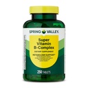 Spring Valley Super Vitamina B-Complex Tabletas Suplemento dietético (250 Tabletas) - Nuevo look