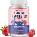 Magnesium Calming Gummies for Children ← Strawberry ← Relajación " Natural Wake-Sleep Cycles ← Relajando el Magnesio para niños con manzanilla " Lemon Balm  durable Non-GMO, Gluten-Free ← Calm Gummies 60ct