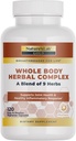 Complejo de hierbas del cuerpo entero de la naturaleza - Turmeric, Boswellia, Ginger, té verde, Rosemary - 120 cápsulas (60 Day Supply)