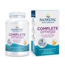 Naturales nórdicos omega completa, sabor limón - 180 geles blandos - 565 mg Omega-3 - EPA &amp; DHA con añadido GLA - Esquí saludable, Cognición, " Positivo mood - No GMO - 90 Servimientos