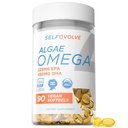 Algae Omega 3 1,500mg - Suplemento vegano con Omega 3 de la vida patentada - EPA de alta dosis &amp; DHA - Mejor que el aceite de pescado - apoya el corazón, cerebro, salud conjunta - 90 Softgels veganos