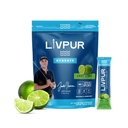 LivPur Electrolyte Drink Mix, Instant Hydration Powder with Vitamin C, B6, B12 " Essential Amino Acids for Muscle Support " Immune Health, Sports Essentials, Cool Lime Flavor, 15 Stick Packs