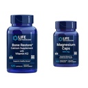 Restauración de huesos de extensión de vida + vitamina K2 Vitaminas " Minerales Mantener la salud de los huesos " fuerza " , 500 mg, óxido de magnesio, citrato, succinado, salud cardíaca, huesos saludables