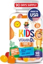 SUNNY SAM Vitamina D3 Gummies 1000 UI para Adultos Niños - Mandíbula de apoyo con sabor natural - Vegetariano, Gelatin-Free Immune Support Vitaminas para Niños