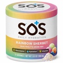 SOS Hydration Electrolyte Powder Drink Mix ← 31 Servings Silencio Bajo Azúcar Silencio 15 Calorie ← Keto-Friendly & Rapid Rehydration ← Rainbow Sherbert