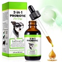 Probióticos para perros,3-en-1 Probióticos para perros,Probióticos de perros para soporte digestivo, Suplementos Probióticos para perros, Probióticos para perros, Probióticos líquidos para perros