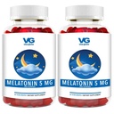 VITA GLOBE Melatonina 5mg Ayuda al sueño Gummy Vitaminas- No GMO, Vegan y Suplemento de Ayuda al sueño, Alivia la insomnio ocasional, 100 Conde (Pack of 2)