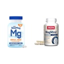 Muscle de SlowMag + Cloruro de Magnesio Corazón con suplemento de calcio para apoyar la relajación muscular &amp; Fórmulas de Jarrow MagMind Brain Health con Magtein (Magnesium L-Threonate), Suplemento dietético