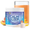 Zipfizz Nightly Calm &amp; Sleep Supplement Powder, Peach Mango, 12.3 oz (30-60 Servings) Silencio Natural Sleep Aid For Kids &amp; Adults TEN Contiene Magnesium, Melatonin, L-Theanine TEN Relaxation & Mood Enhancement