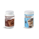 Quest Nutrition Chocolate Milkshake Protein Powder, 22g Protein, 1g Sugar, Low Carb, Gluten Free, 3 libras, 43 piezas " Cookies " Cream Protein Powder; 20g Protein; 1g Sugar; Low Carb; Gluten Free