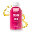 MÁS Super Charged Liquid Collagen for Women - Collagen Peptides Suplemento con Biotin for Hair, Skin and Nails - Liquid Hydrolyzed Collagen Peptides