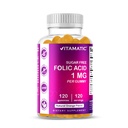 Vitamatic Folic Acid Gummies 1000 mcg (1 mg) - una vitamina prenatal esencial para mamá &amp; bebé - vitamina B9-120 Gummies Vegan (1)