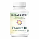 Dr. Clark Vitamina B1 Thiamine 400mg Suplemento -Thiamine B1 Suplemento para el sistema nervioso saludable " Metabolismo energético, libre de gluten, libre de lácteos - 100 cápsulas de gelatina