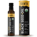 RAWYA Black Seed Oil - Unfiltered - Full Spectrum - 8.4 fl oz -Organic Cold-Pressed, Nigella Sativa - USDA Organic - Natural Supplement - Black Cumin Seed Oil - Strong Flavor & High Concentration -Glass Bottle
