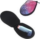 Caja de viaje inhalador,14.5cm Longitud PU Bolsa de carga dura caja de almacenamiento completo del asma