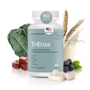 Houston Enzymes TriEnza - Suplemento Digestivo Enzyme para Gluten, Casein, Soy, Proteínas, Carbohidratos, Fats & Polyphenols - Enzymes Digestivos para Hombres Mujer (60 cápsulas)